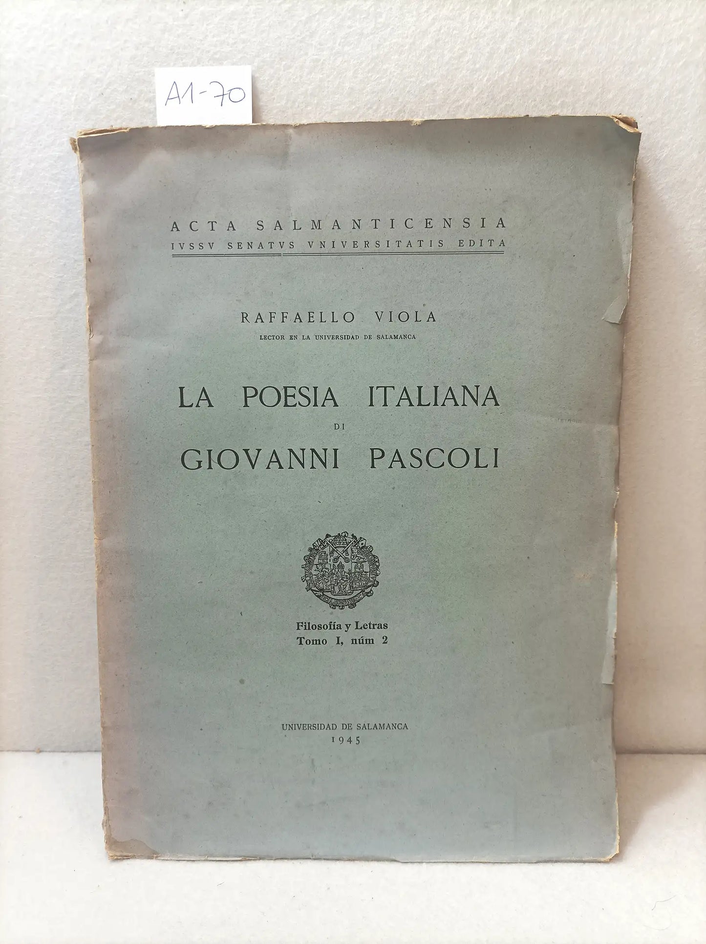 La poesía italiana de Giovanni Pascoli.