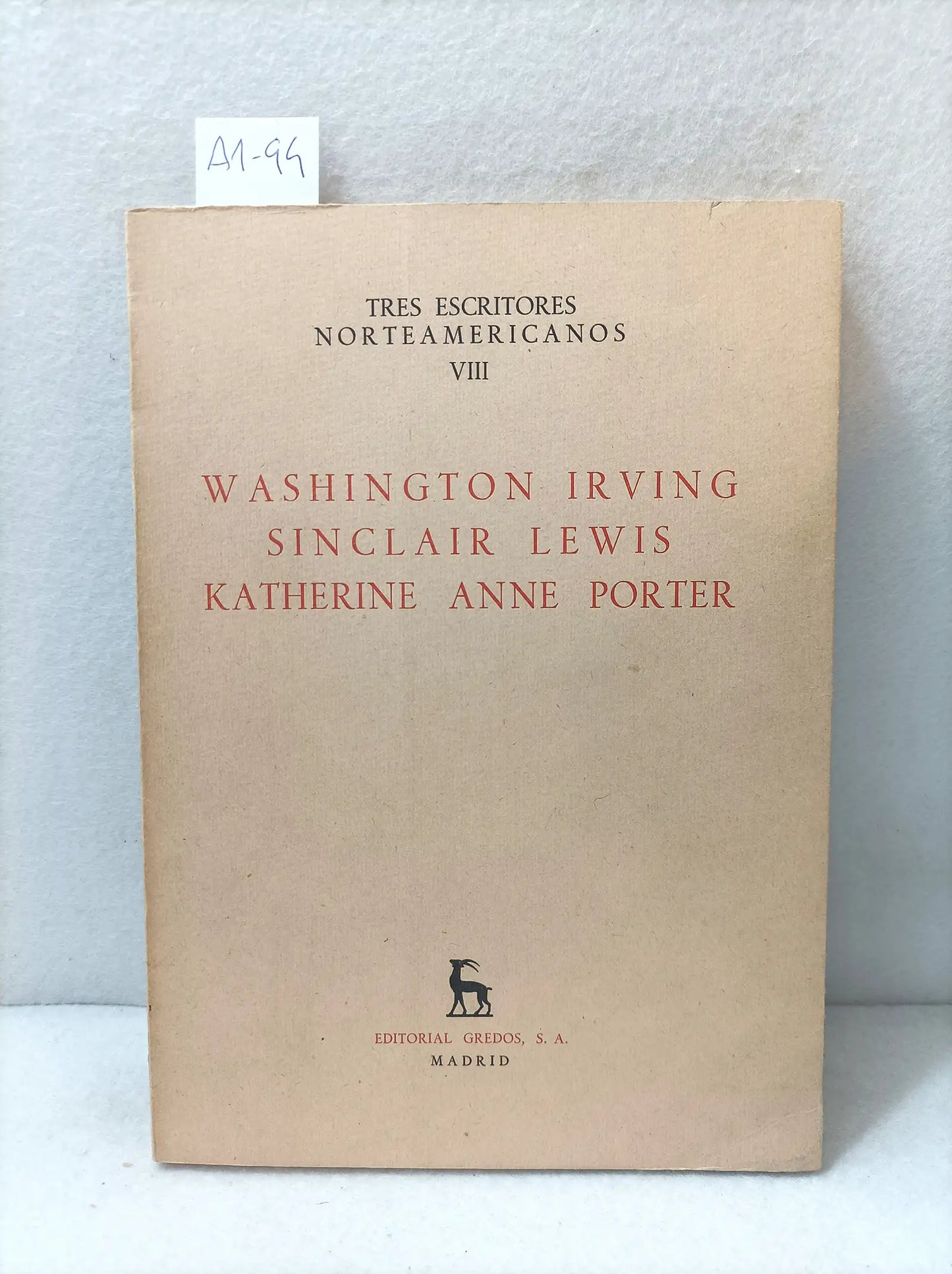 Washington Irving. Sinclair Lewis. Katherine Anne Porter.