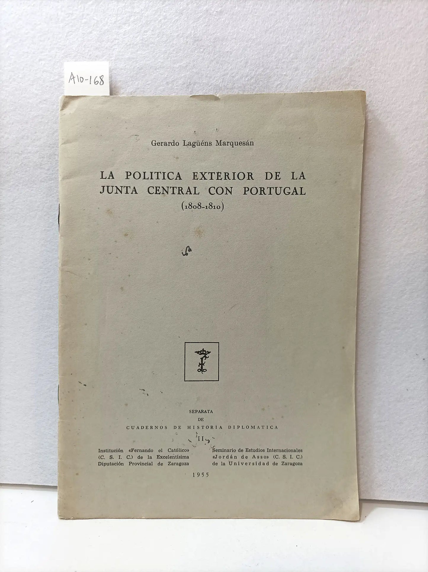 La política exterior de la Junta Central con Portugal (1808-1810).