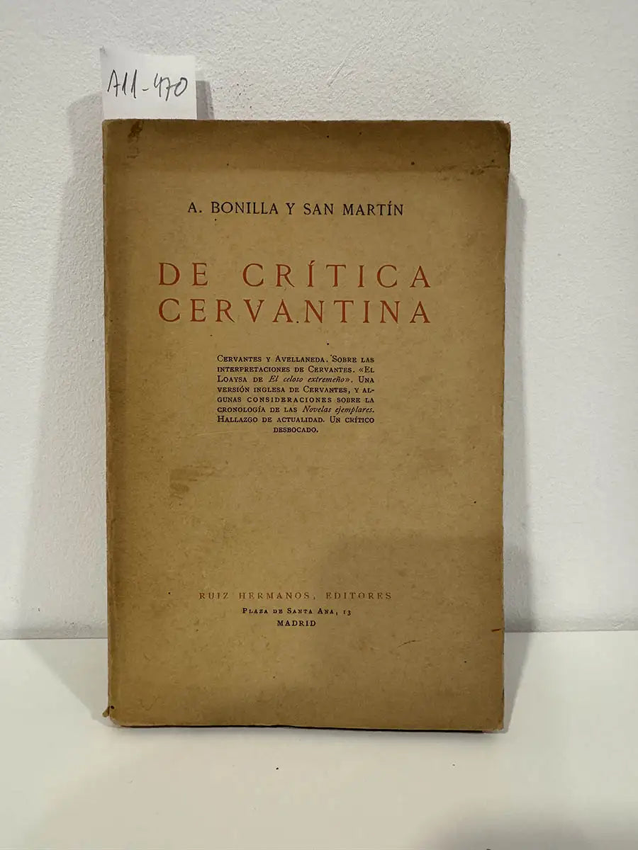 De crítica cervantina.