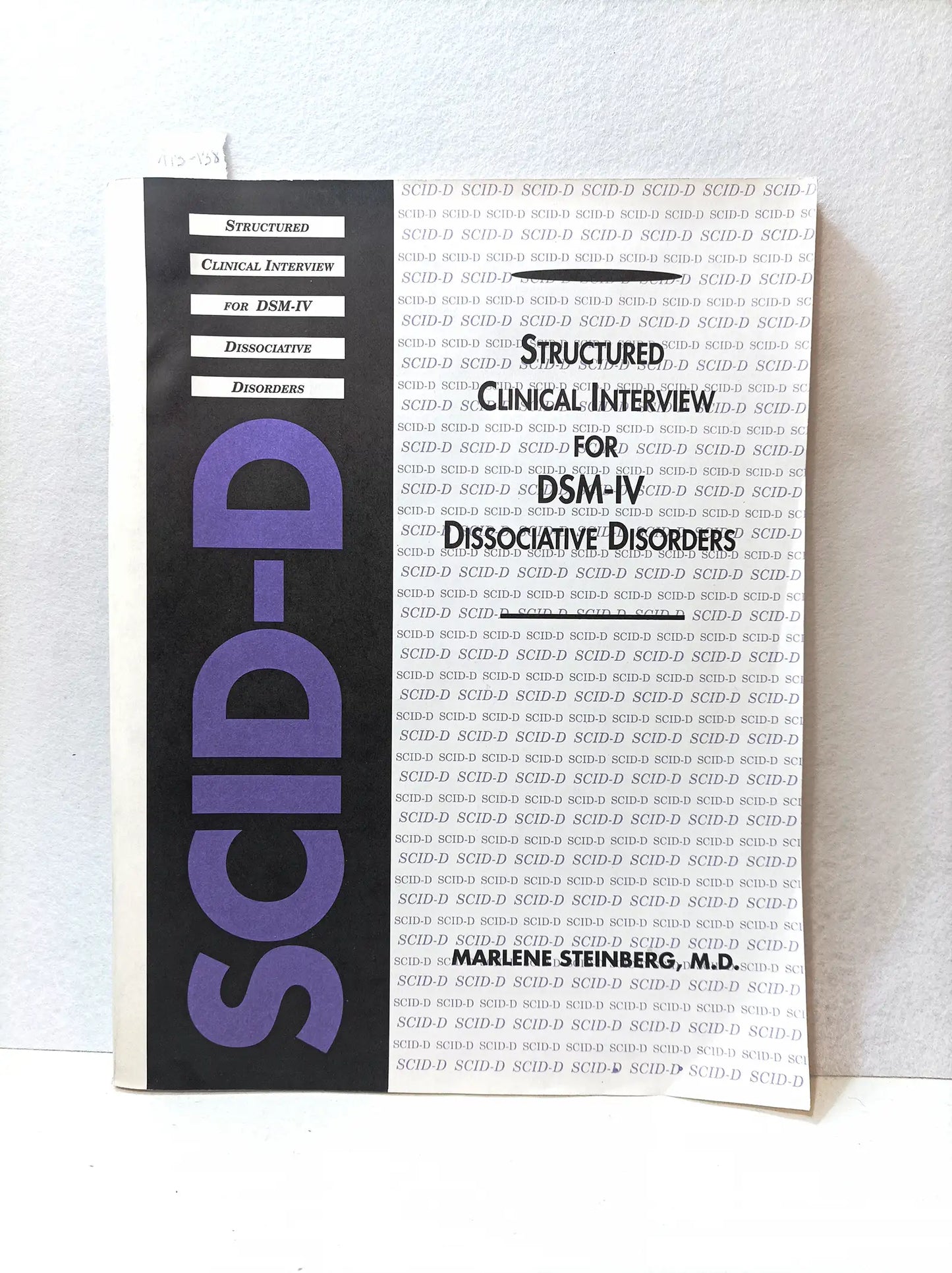Structured Clinical Interview for DSM-IV Dissociative Disorders. SCID-D.