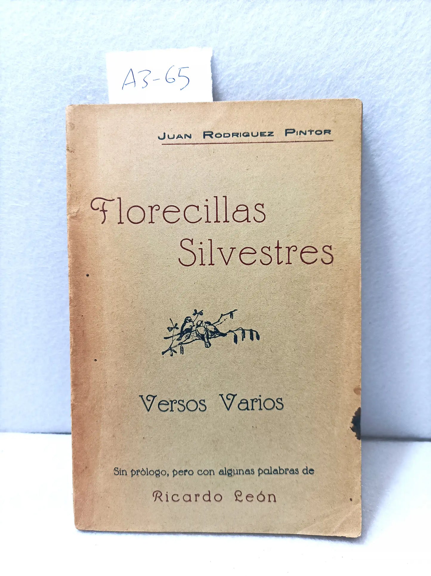 Florecillas silvestres. Versos varios en cuatro secciones místicos, serios, varios y frívolos. Sin prólogo pero con algunas palabras de Ricardo León.