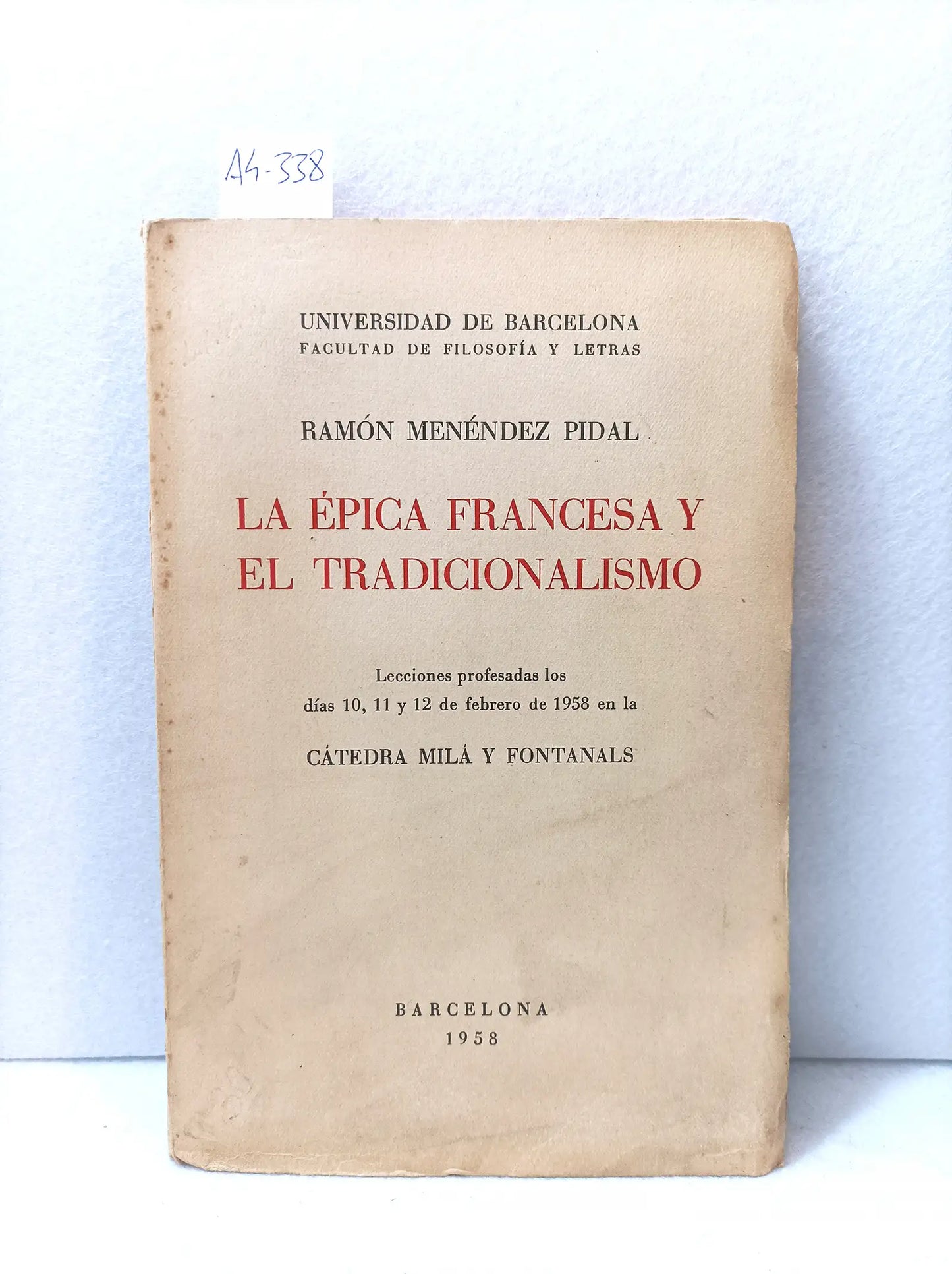 La épica francesa y el tradicionalismo.