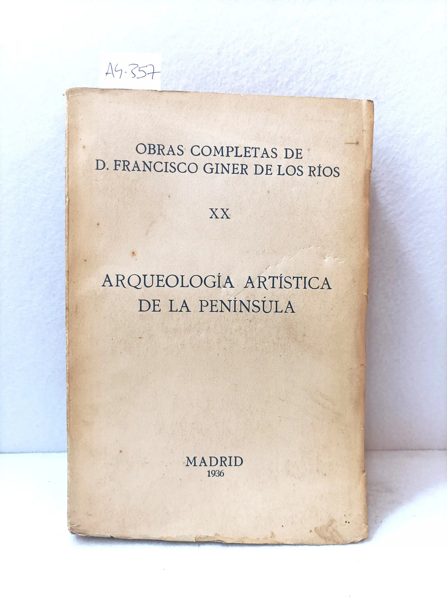 Arqueología artística de la península ibérica.