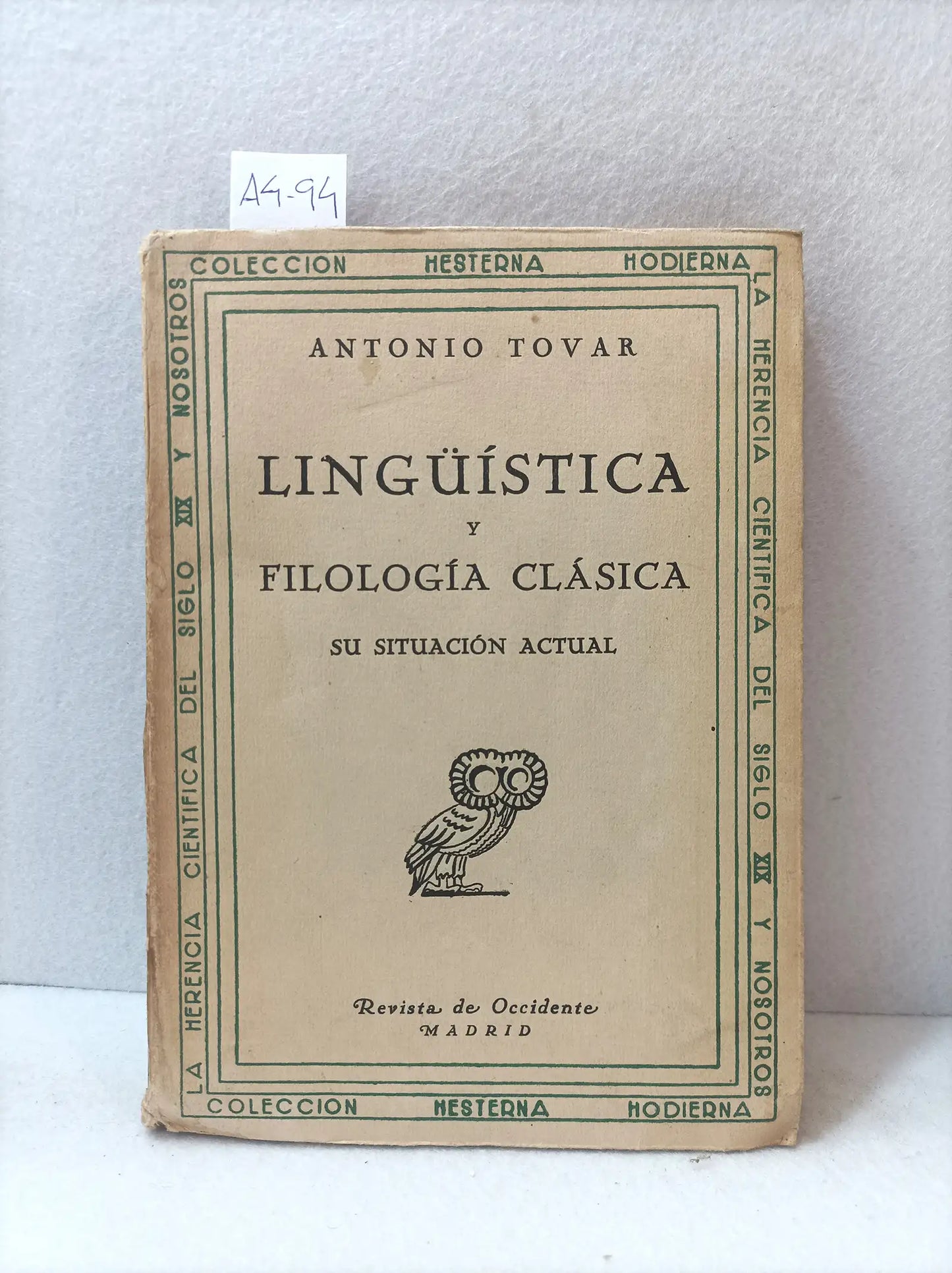 Lingüística y filología clásica. Su situación actual.
