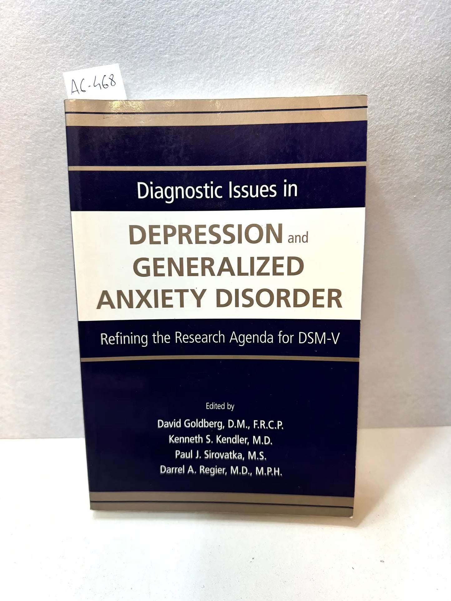 Diagnostic Issues in Depression and Generalized Anxiety Disorder.