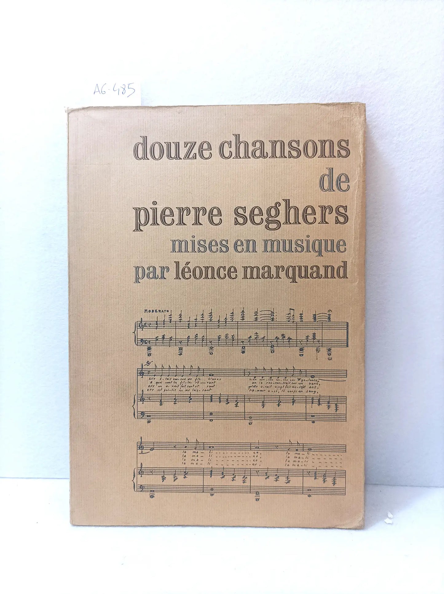 Douze chansons de Pierre Seghers mises en musique par Léonce Marquand.