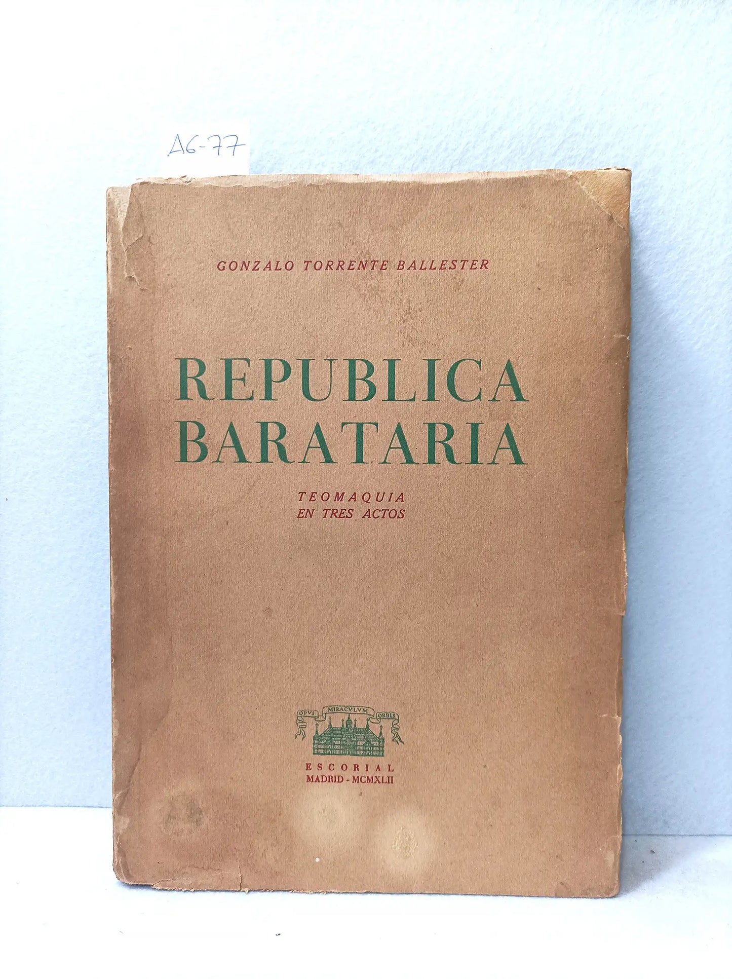 República Barataria (teomaquia en tres actos).