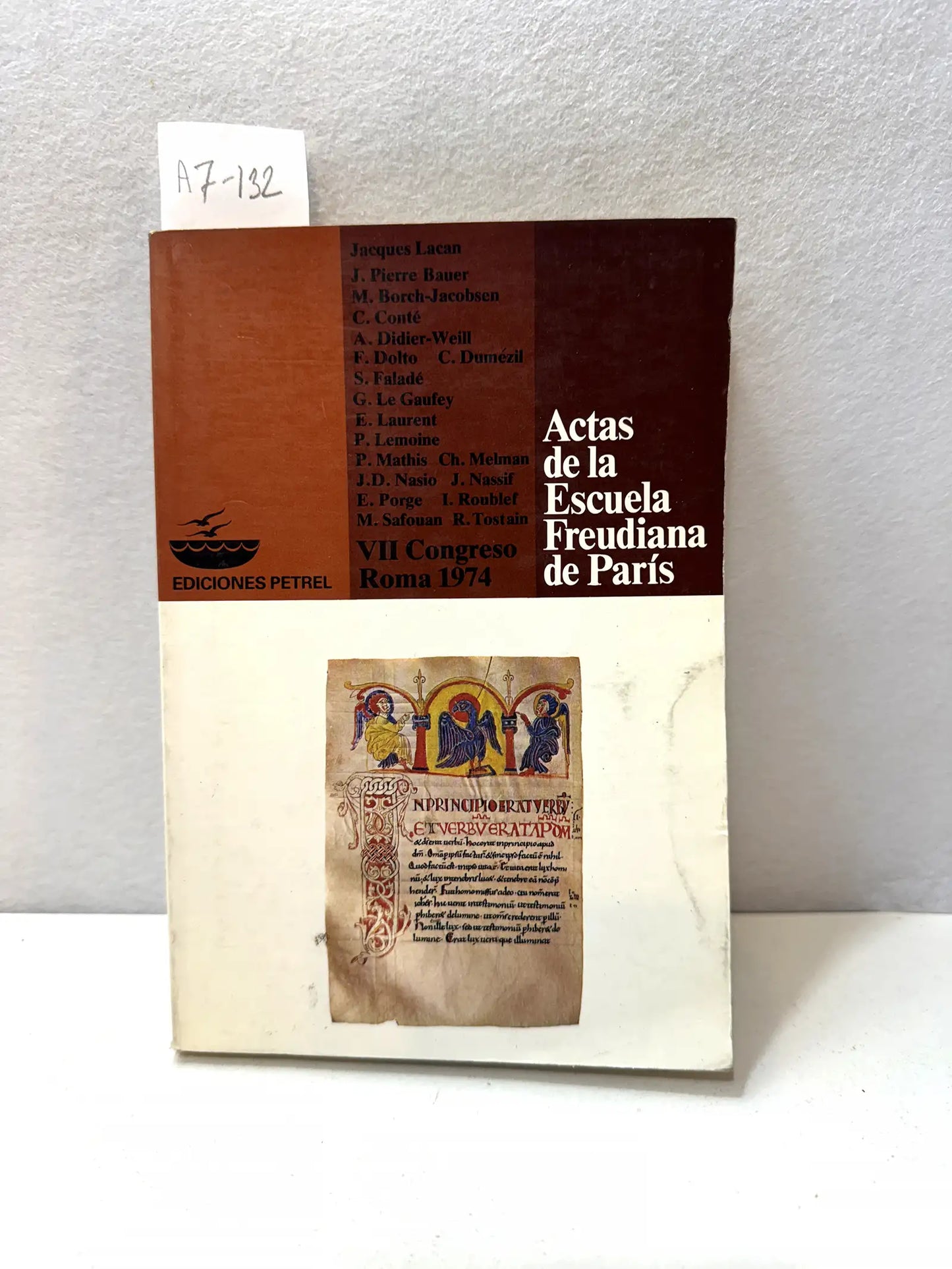 Actas de la Escuela Freudiana de París. 7º congreso de la Escuela Freudiana.