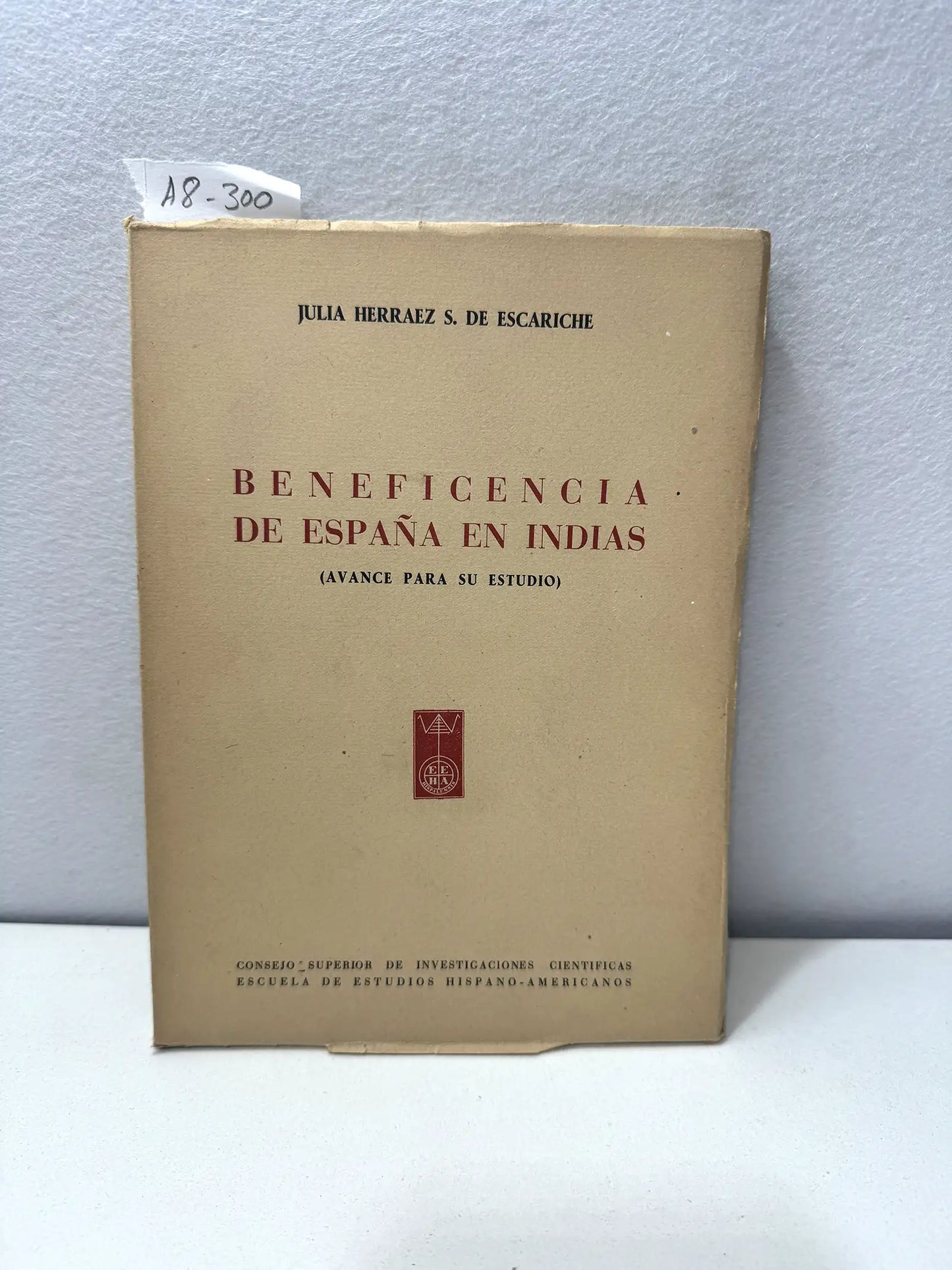 Beneficiencia de España en Indias (avance para su estudio)