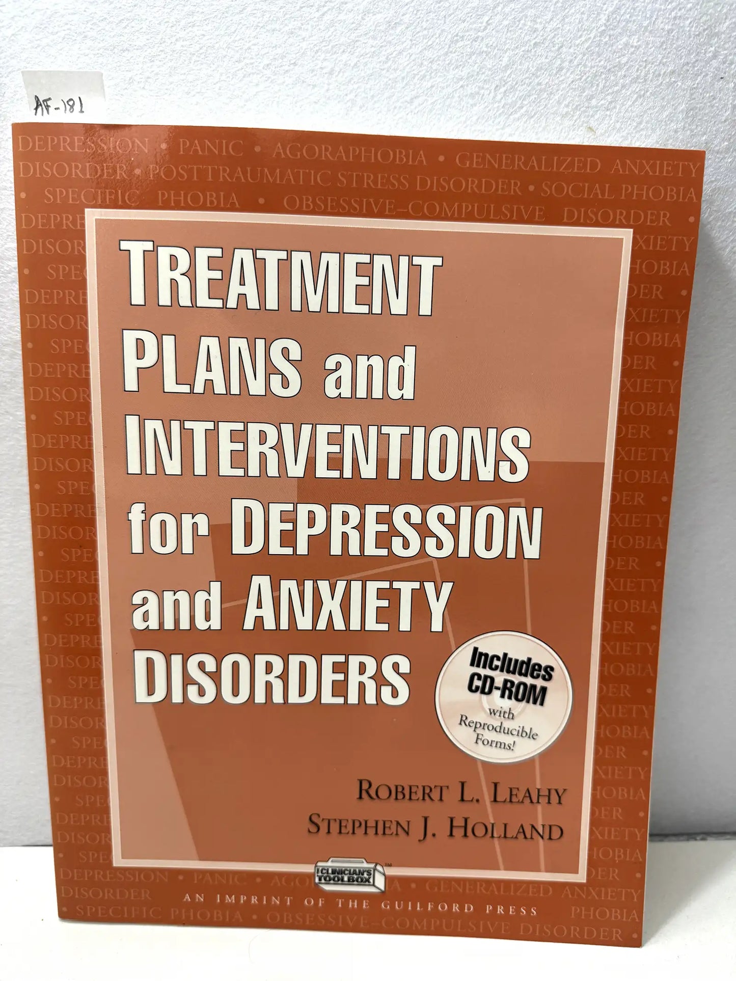 Treatment plans and interventions for depression and anxiety disorders.