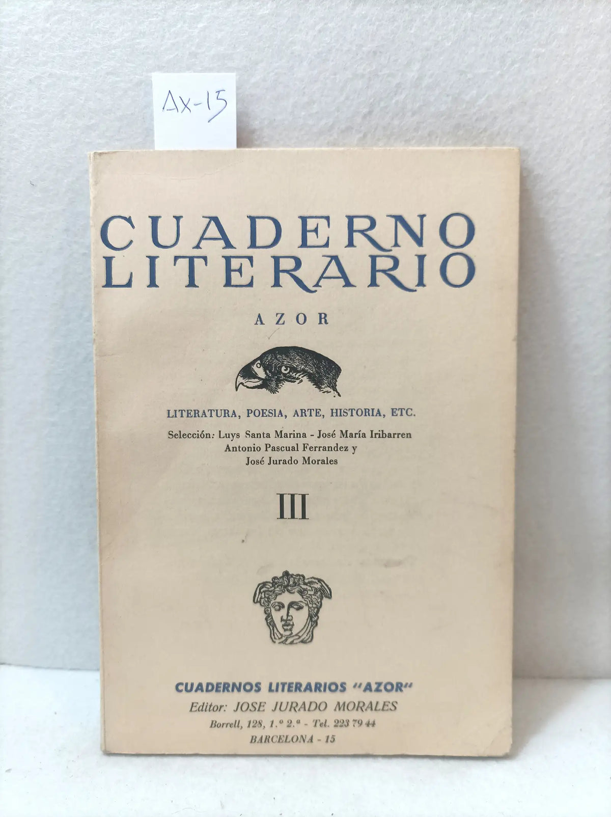 Cuaderno literario Azor nº III. — A.A. V.V.: