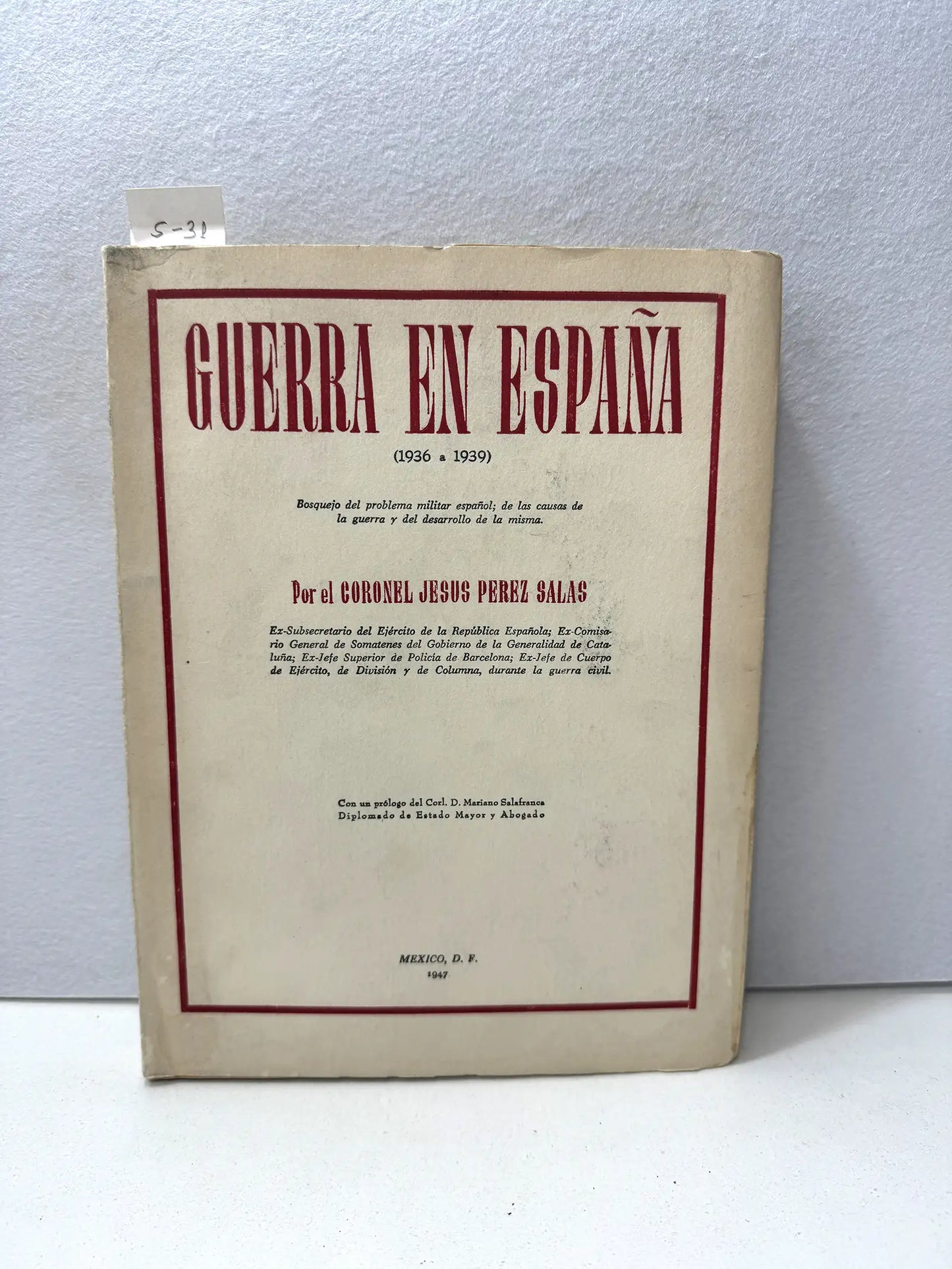 Guerra en España (1936 a 1939).