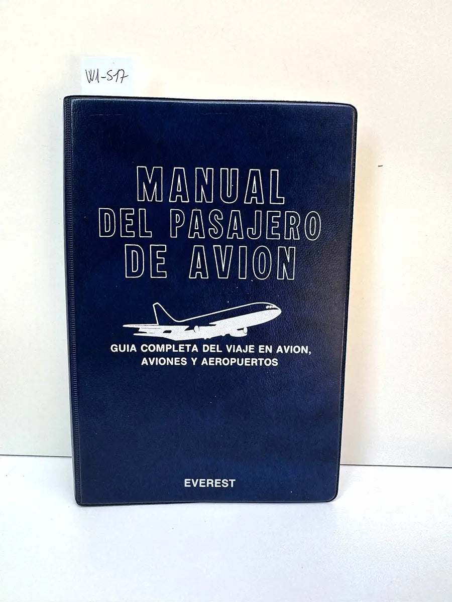 Manual del pasajero en avión.