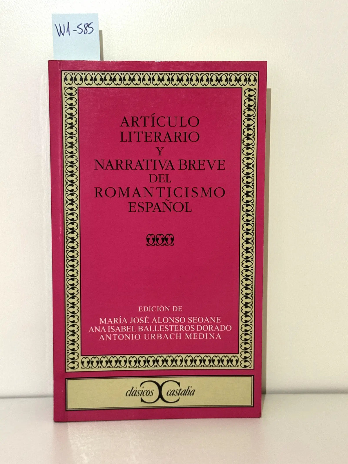 Artículo literario y narrativa breve del romanticismo español — V.V. A. A.