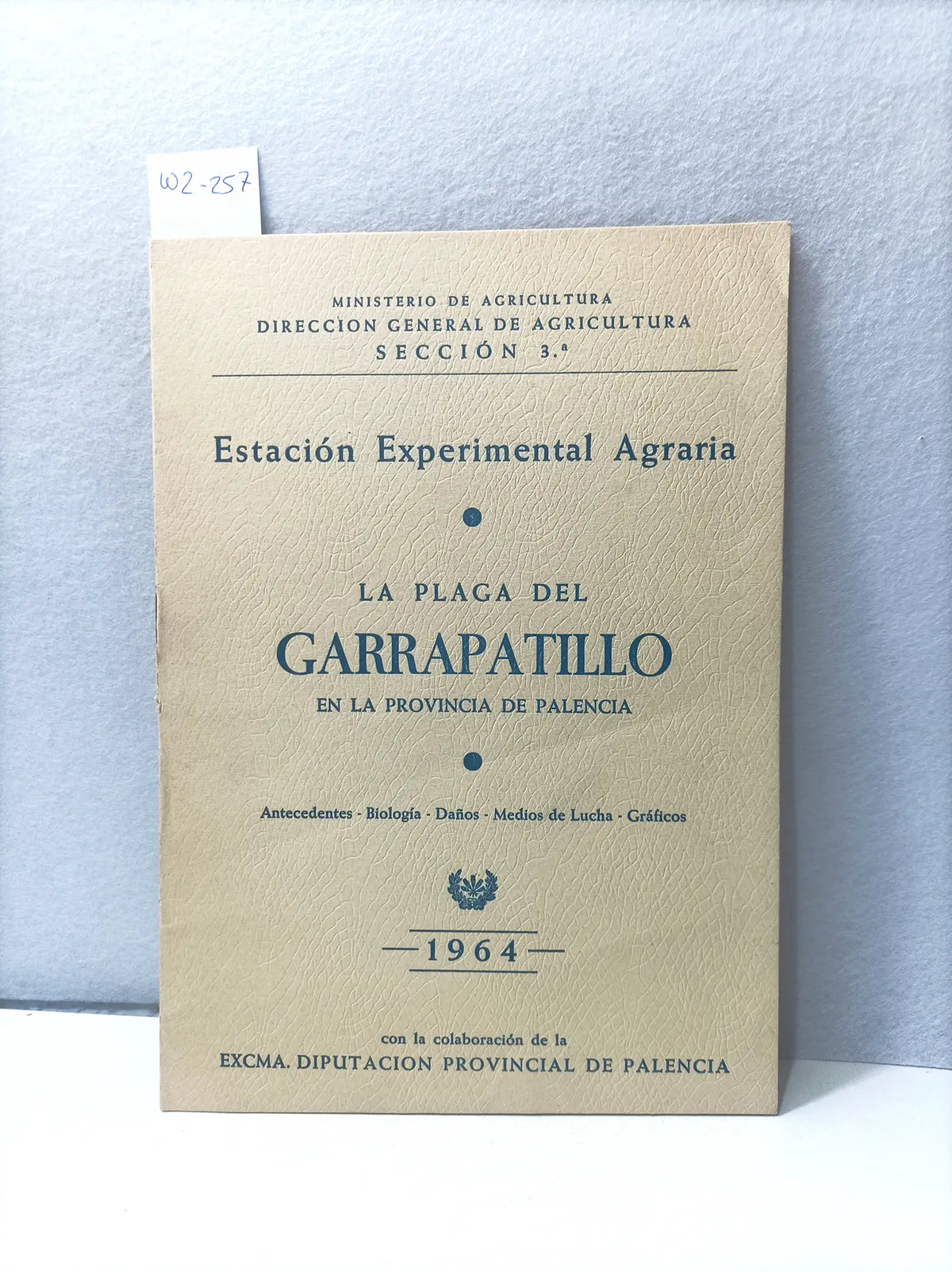 Estación experimental agraria. La plaga del garrapatillo en la provincia de Palencia. — Azar Libros