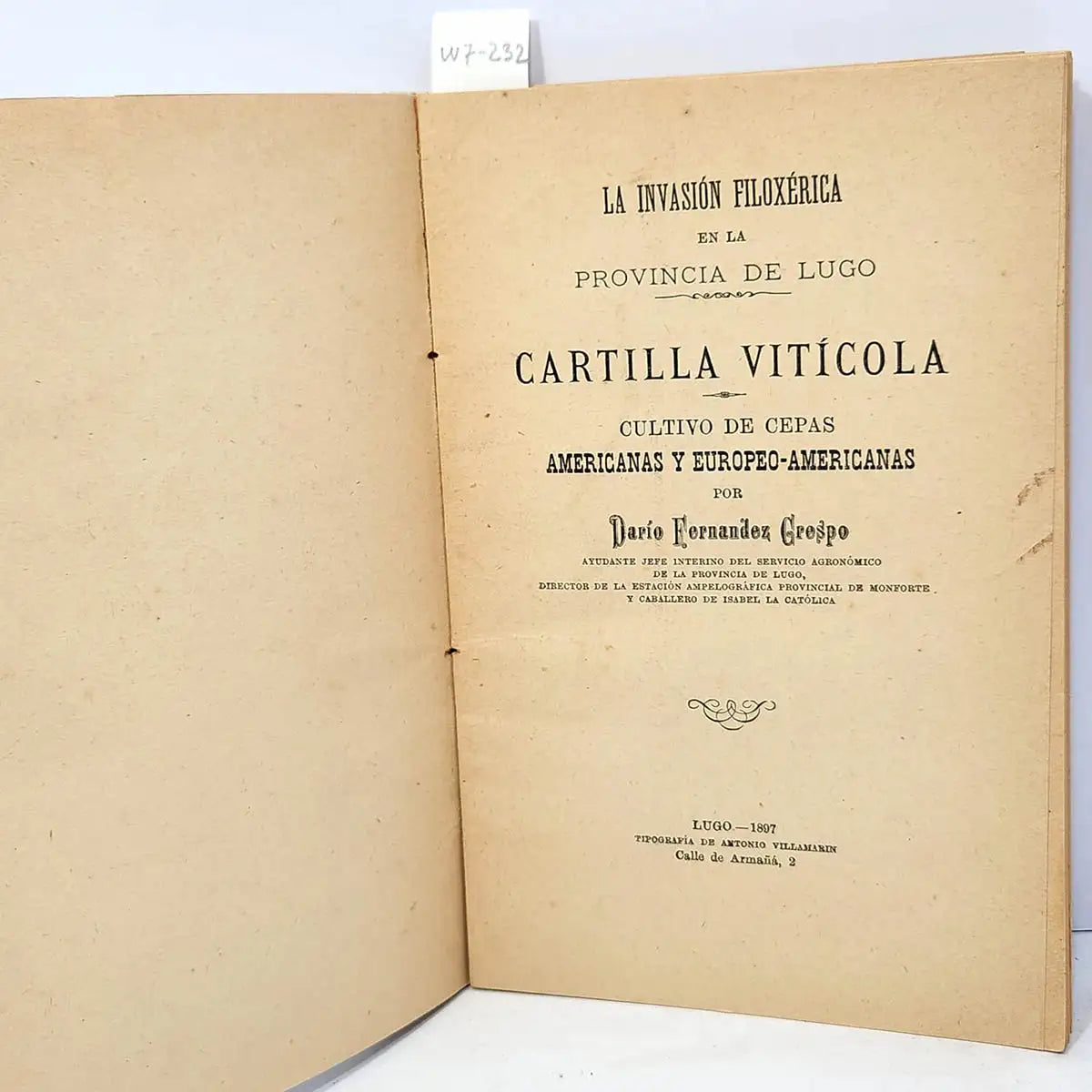 La invasión filoxérica en la provincia de Lugo / Cartilla Vitícola / Cultivo de cepas americanas y europeo-americanas.