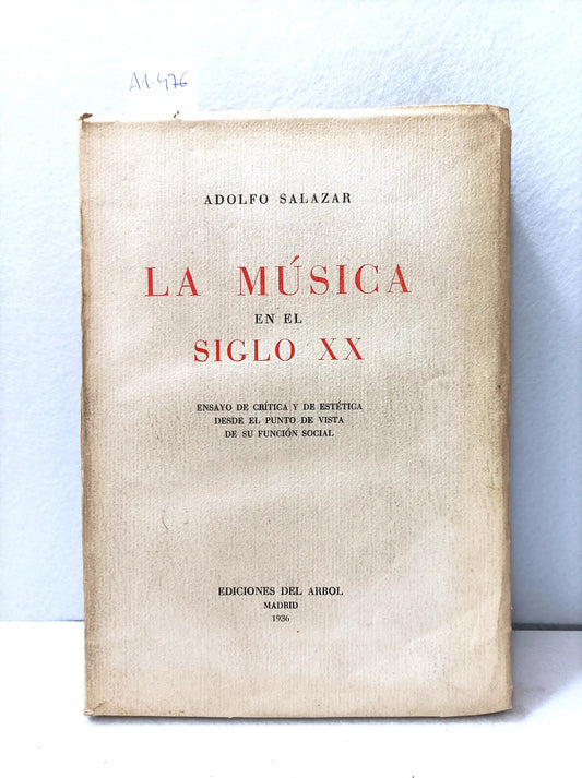 La música en el siglo XX.