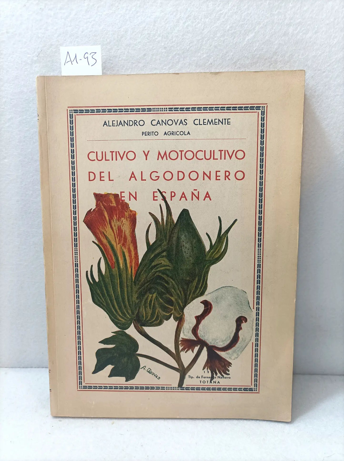 Cultivo y motocultivo del algodonero en España.