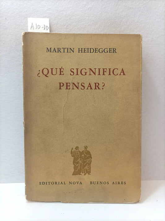 ¿Qué significa pensar?