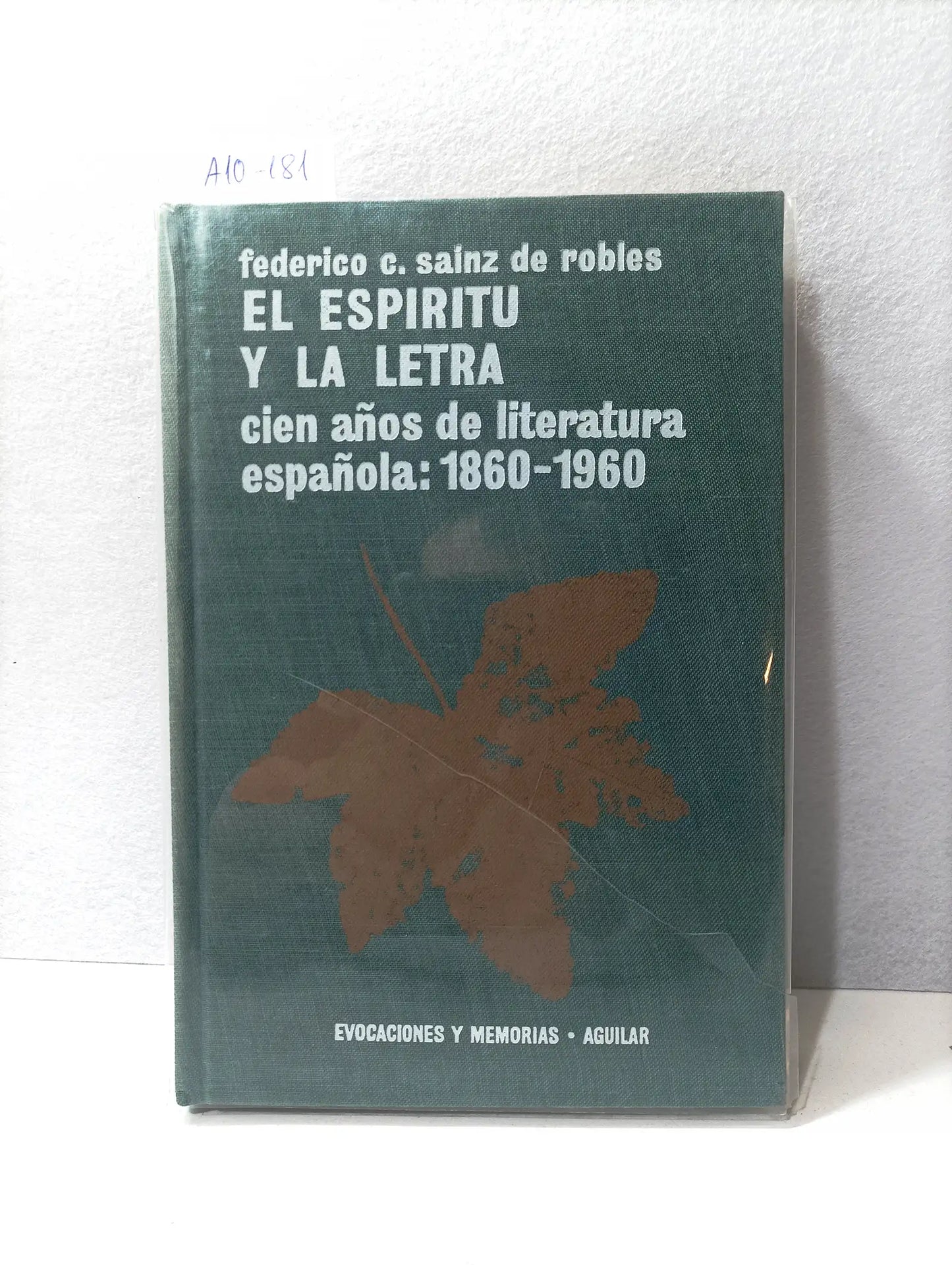 El espíritu y la letra. Cien años de literatura española 1860-1960.