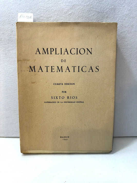 Ampliación de Matemáticas.
