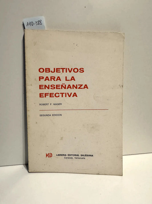 Objetivos para la enseñanza efectiva.