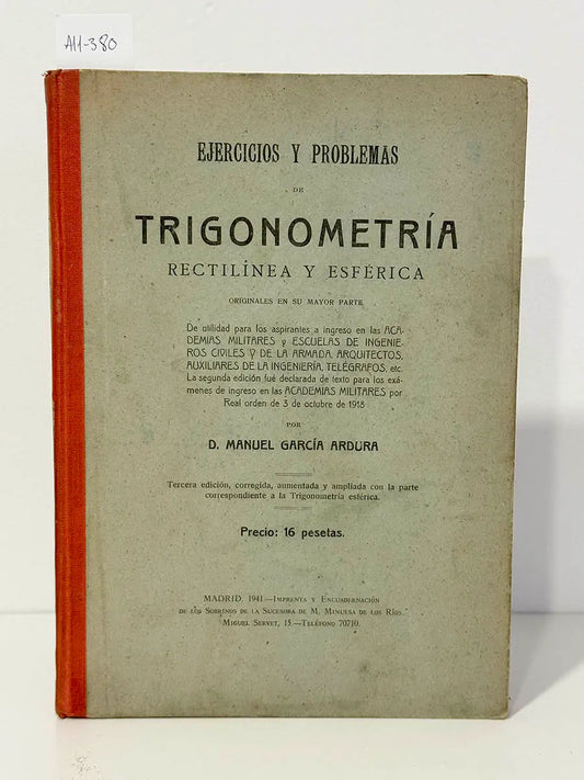 Ejercicios y problemas de Trigonometría  rectilínea y esférica.