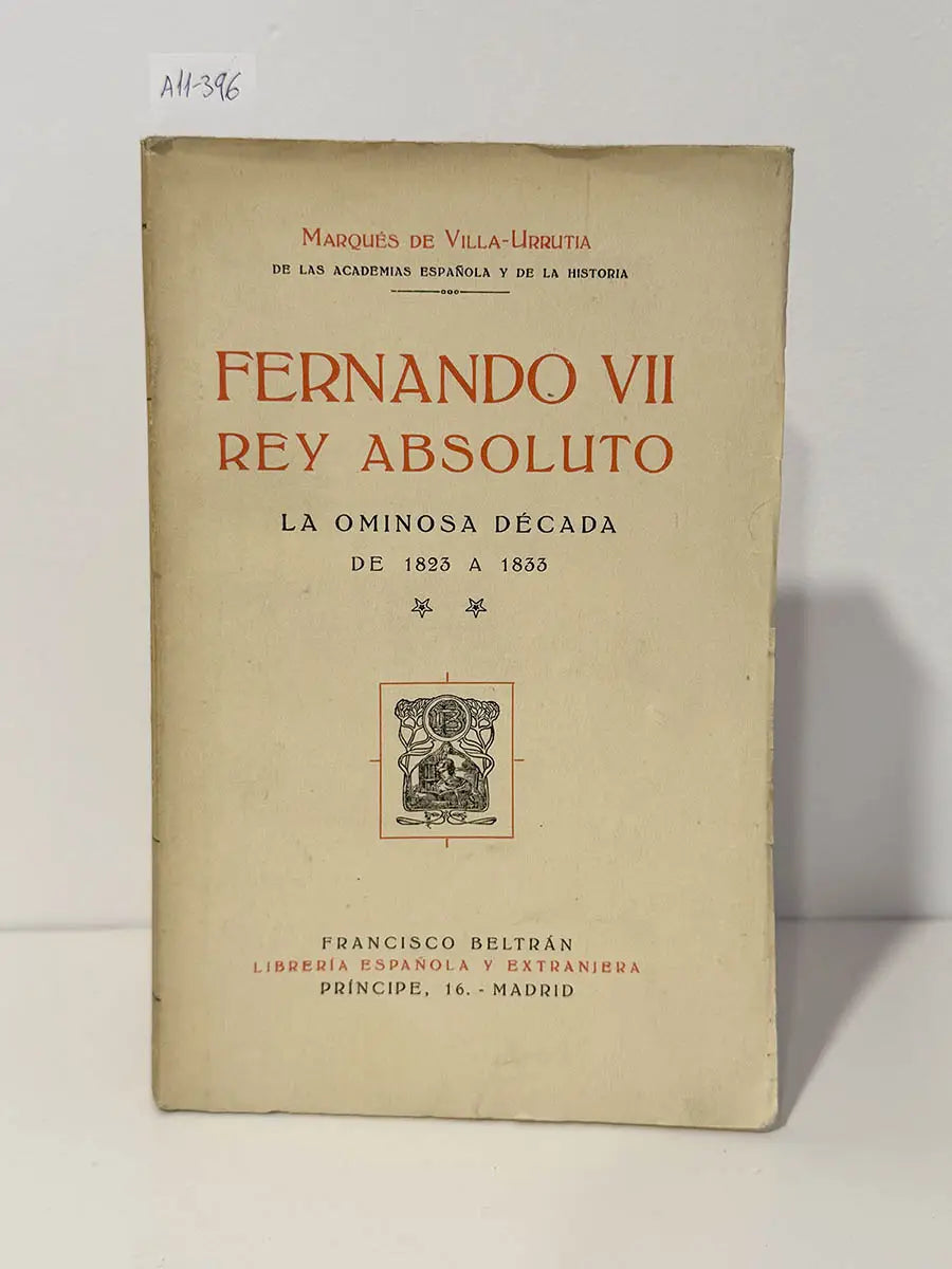 Fernando VII rey absoluto. La ominosa década de 1823 a 1833.