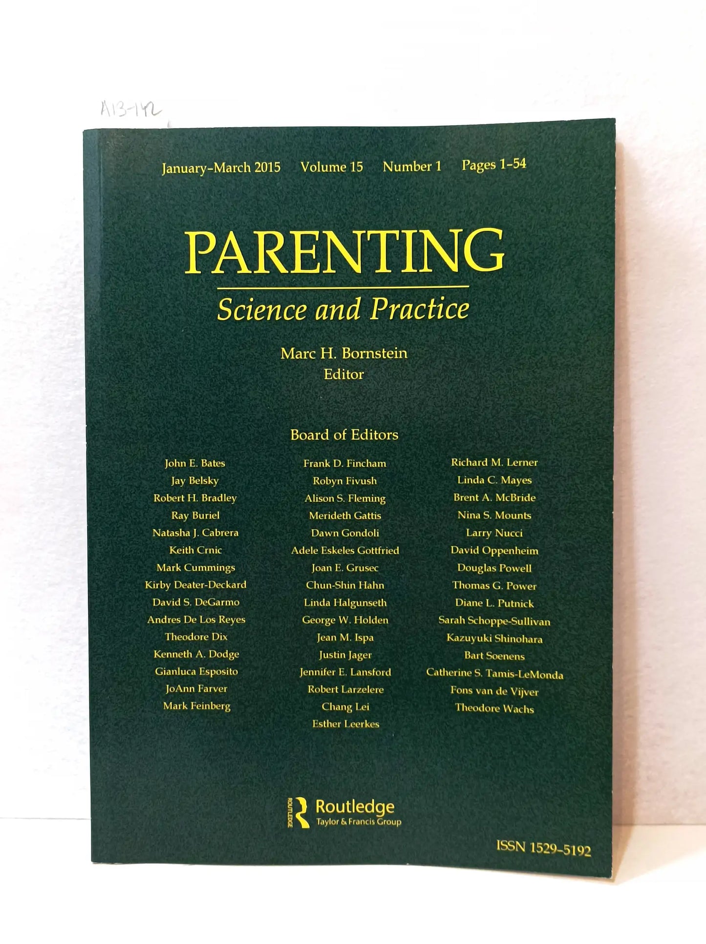 Parenting. Science and Practice. January-March 2015 Volume 15, Number1.