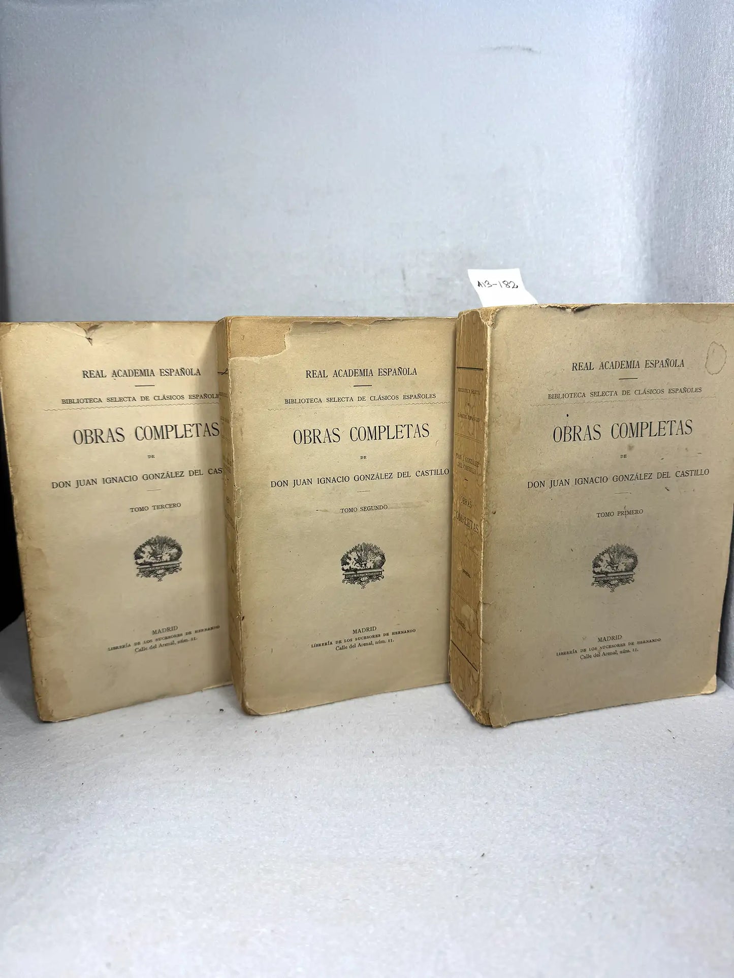 Obras Completas (tomos primero, segundo y tercero).