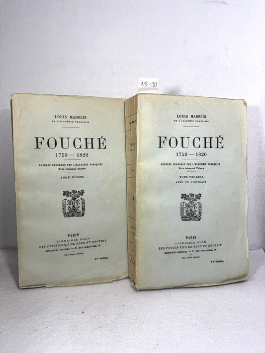 Fouché 1759-1820. (Dos tomos):