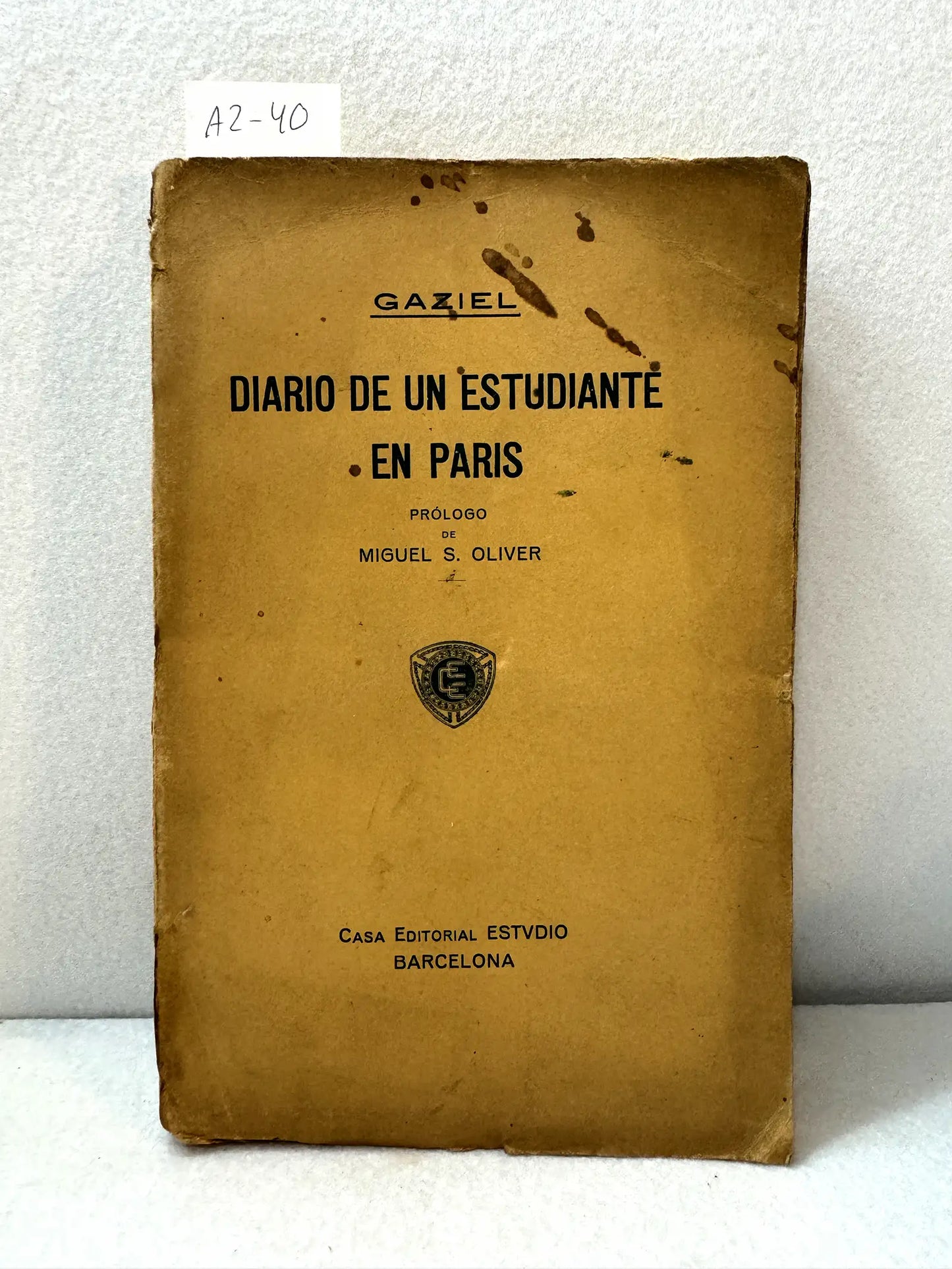 Diario de un estudiante. Prólogo de Miguel S. Oliver.