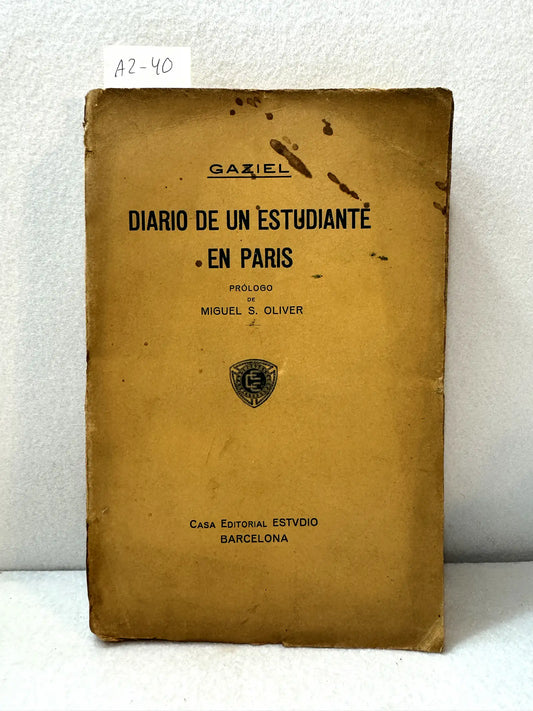 Diario de un estudiante. Prólogo de Miguel S. Oliver.
