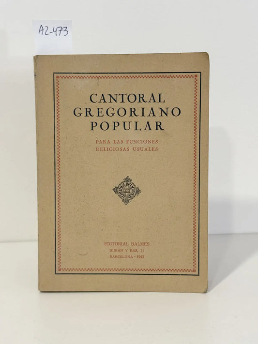 Cantoral Gregoriano Popular.