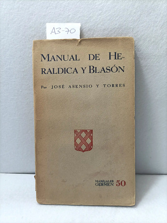 Manual de heráldica y blasón. Manuales germen, n° 50.