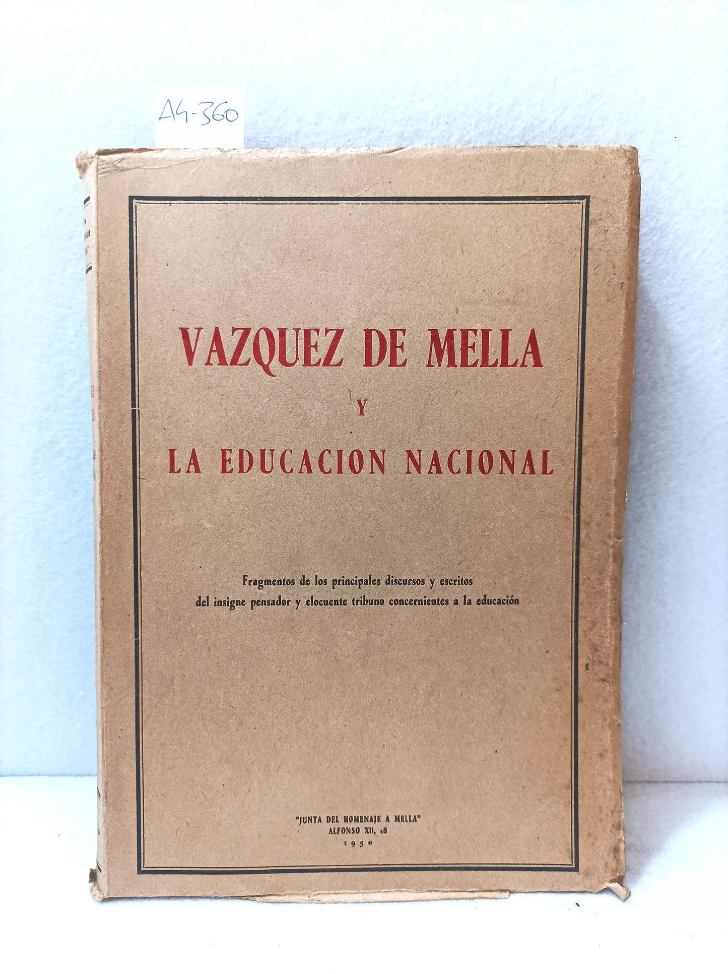 Vázquez de Mella y la educación nacional.