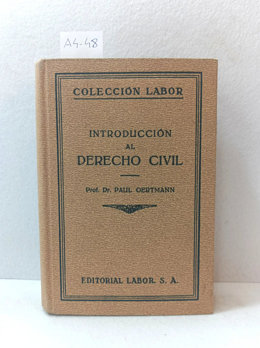 Introducción al derecho civil.