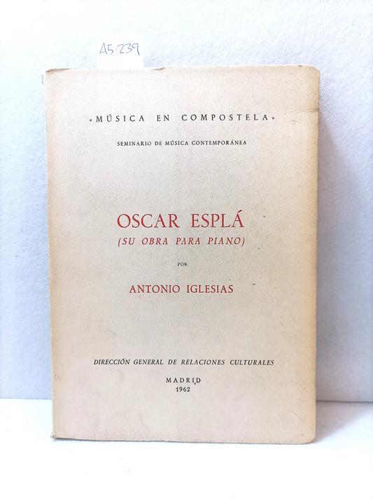 Oscar Espla (su obra para piano).