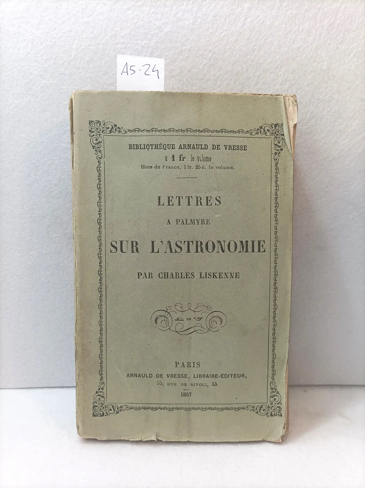 Letters a palmyre sur l´astronomie.