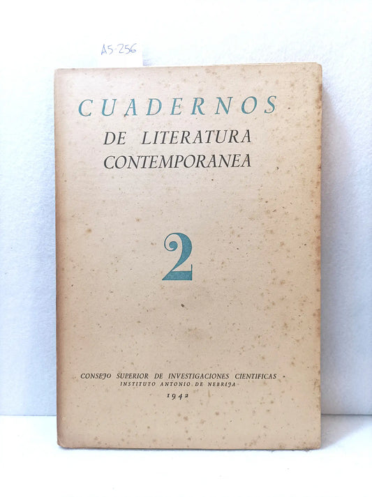Cuadernos de literatura contemporánea 2.