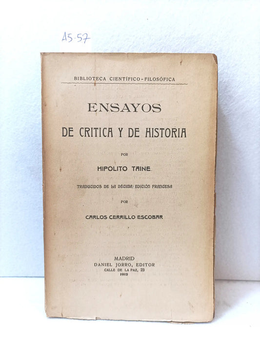 Ensayos de crítica e historia.