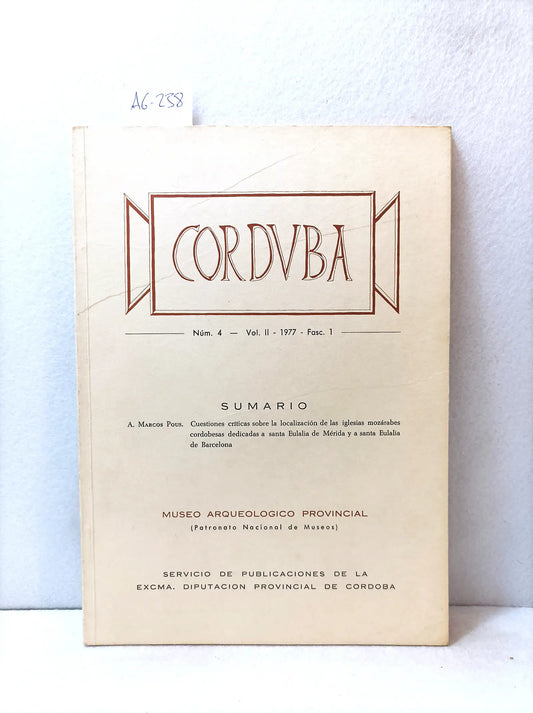 Revista Cordvba (nº 4 vol II fasc 1 - 1977) (nº 6 vol II fasc 3 - 1977).
