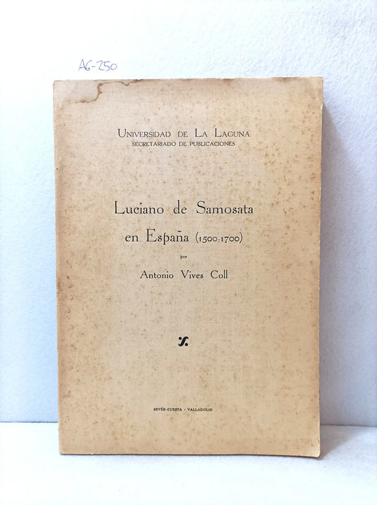 Luciano de Samosata en España (1500 - 1700).