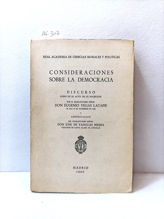 Consideraciones sobre la democracia.