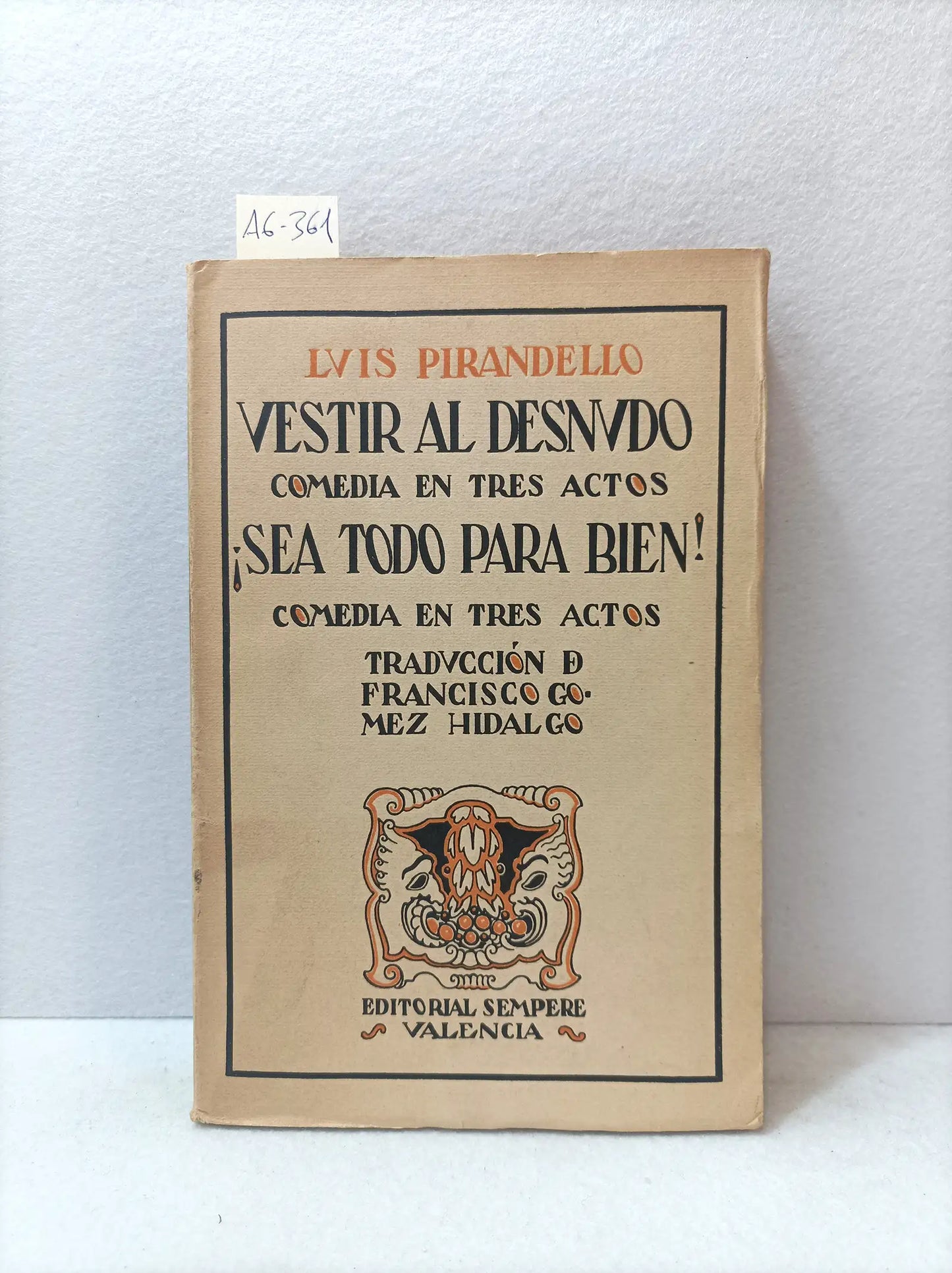 Vestir al desnudo. ¡Sea todo para bien!.