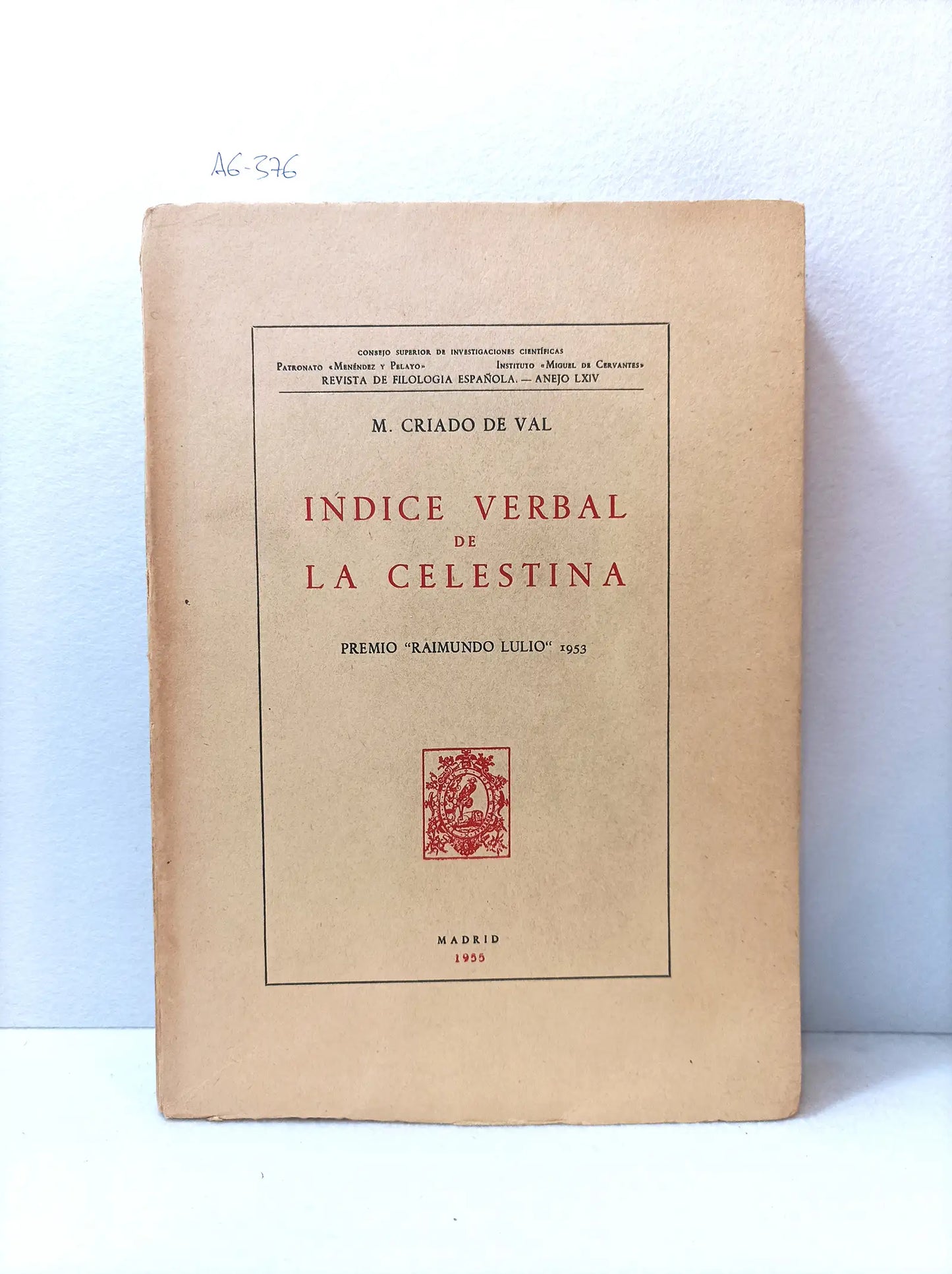 Índice verbal de La celestina.