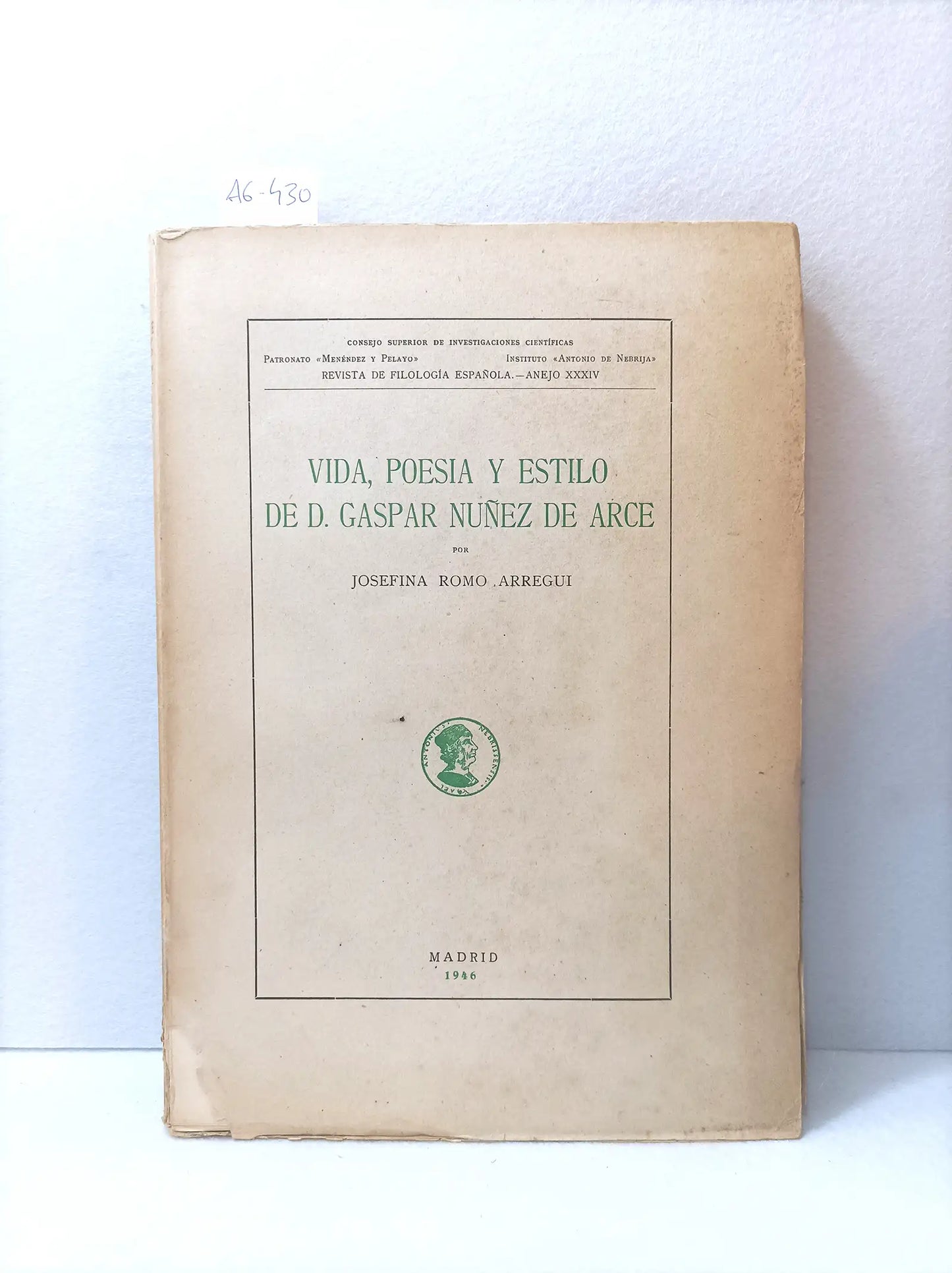 Vida, poesía y estilo de D. Gaspar Núñez de Arce.
