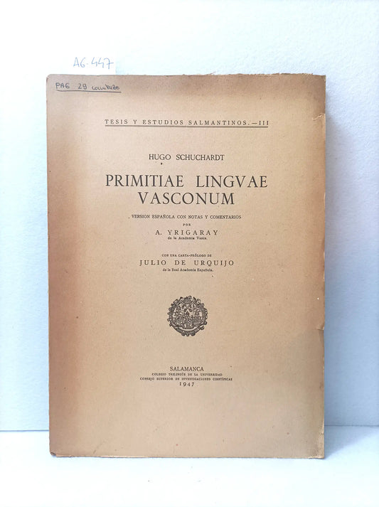 Primitiae lingvae vasconum.