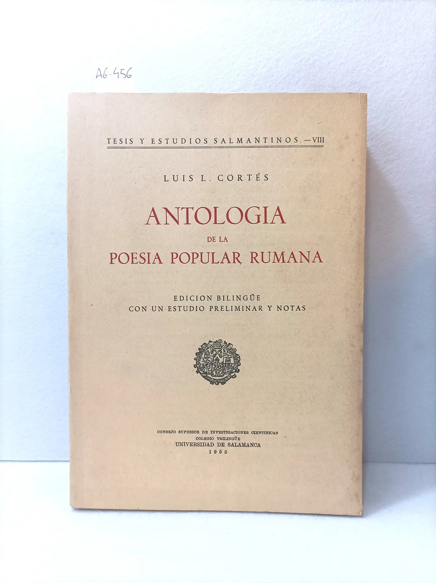 Antología de la poesía popular rumana.